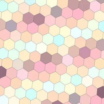 A Geometry hexagon wall texture background multicolor honeycomb pattern Stock Illustration