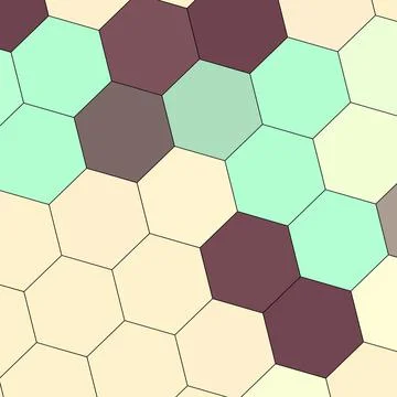 A Geometry hexagon wall texture background multicolor honeycomb pattern wallpape Illustrazione stock