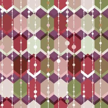 Geometry hexagonal vector seamless pattern. Illustrazione stock