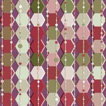 Geometry hexagonal vector seamless pattern. 库存插图