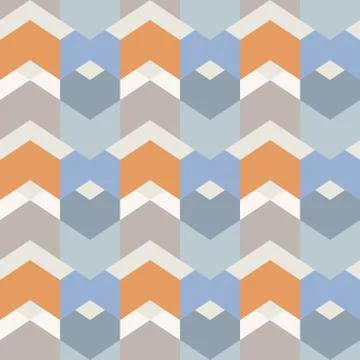 Geometry hexagonal vector seamless pattern. Stock Illustration