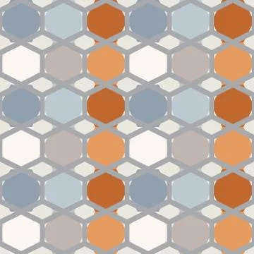 Geometry hexagonal vector seamless pattern. Illustrazione stock