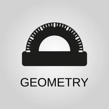 Geometry icon. Geometry symbol. Flat design. Stock - Vector illustration. Stock Illustration
