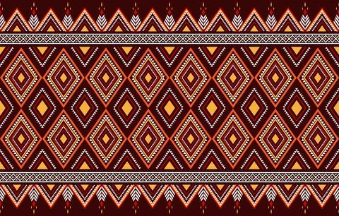 Geometry indigenous style seamless pattern. seamless ethnic pattern concept.. Stock Illustration