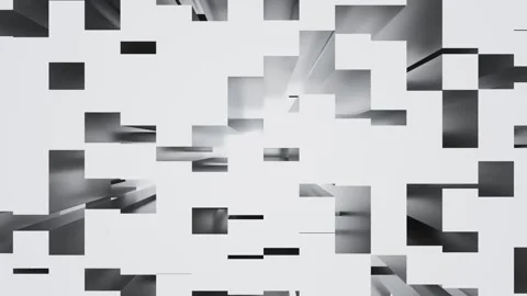 Geometry of light and shadow on movable panels. Seamless loop. Stock Footage 146531553