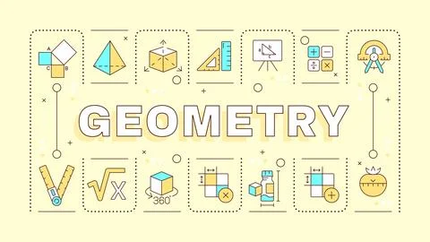 Geometry light yellow word concept Stock Illustration