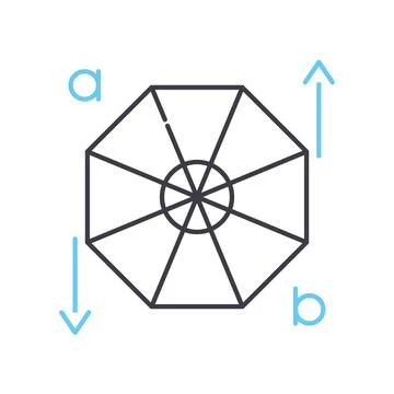 Geometry line icon, outline symbol, vector illustration, concept sign Stock Illustration