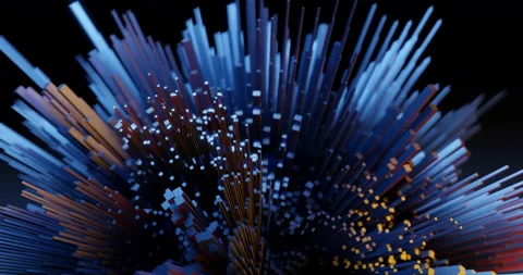 GEOMETRY LINES ANIMATION BACKGROUND TEMPLATE (3D RENDERRING) 動画素材 171863754