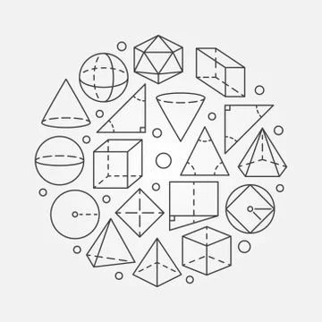 Geometry mathematics illustration Stock Illustration