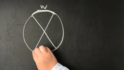 Geometry. Measurement of an angle. Stock Footage 79731066