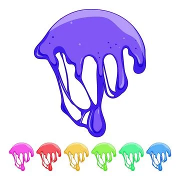 Geometry melted circle cartoon vector graphic Stock Illustration
