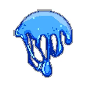 Geometry melted circle pixel art vector illustration Stock Illustration