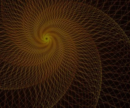 Geometry, mesh element. Intersection curves. Surreal futuristic design. Ilustração Stock