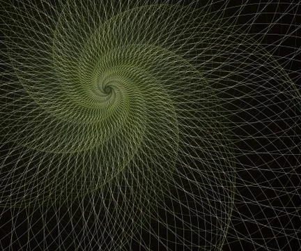 Geometry, mesh element. Intersection curves. Surreal futuristic design. Stock Illustration