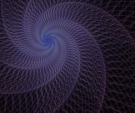 Geometry, mesh element. Intersection curves. Surreal futuristic design. Illustrazione stock