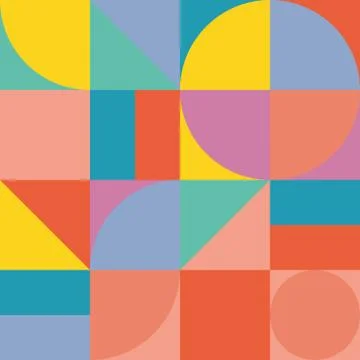 Geometry minimalist artwork poster with simple shape and figure Stock Illustration