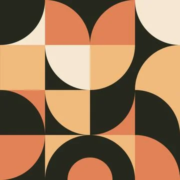Geometry minimalist wall art with simple shape background. Abstract minimal p Illustrazione stock