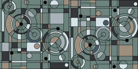 Geometry minimalistic artwork poster . Modern seamless pattern in the style of Stock Illustration