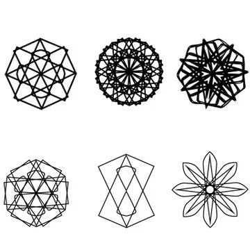 Geometry minimalistic artwork poster with simple shape and figure Stock Illustration