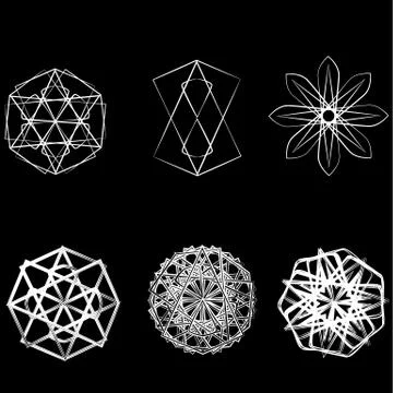 Geometry minimalistic artwork poster with simple shape and figure Stock Illustration