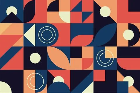 Geometry minimalistic artwork poster with simple shape and figure Stock Illustration