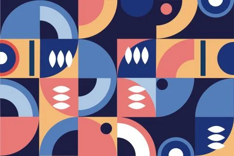 Geometry minimalistic artwork poster with simple shape and figure. Stock Illustration