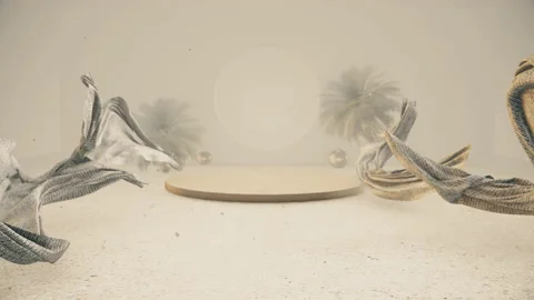 Geometry on a modern palm stage Video stock 239058977