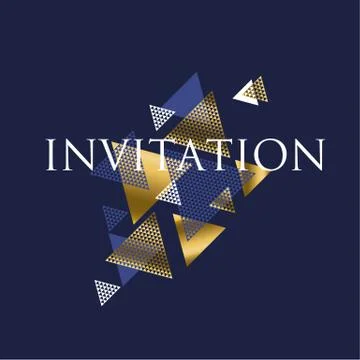 Geometry motif in art deco luxury vector illustration. Abstract triangle comp 库存插图