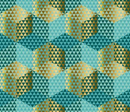 Geometry motif in lizard or snake skin style. Green seamless pattern vector i Illustrazione stock