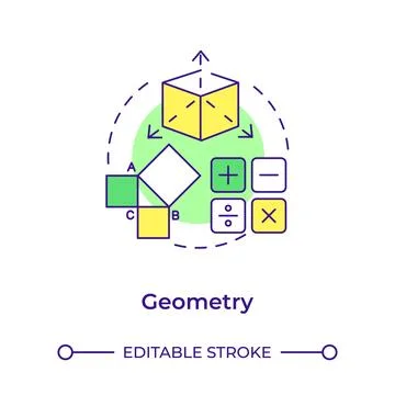 Geometry multi color concept icon Stock Illustration