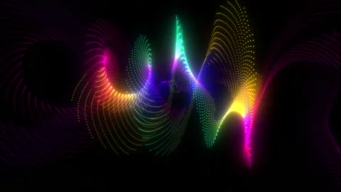 Geometry Multicolored glow dark rainbow dots motion seamless loop background. Stock Footage 161025493