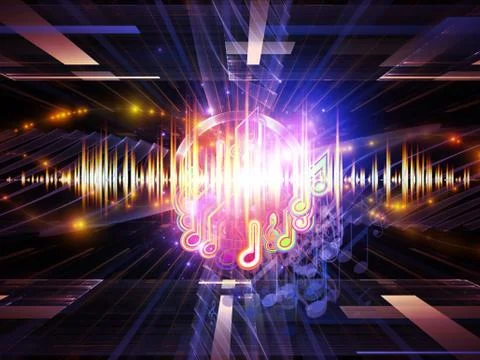 Geometry of music Stock Illustration