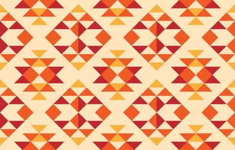 Geometry native ethnic pattern. Indian pattern art concept. Design for amer.. Stock Illustration