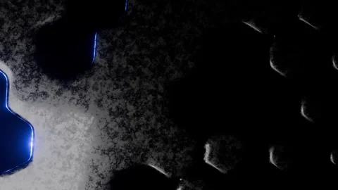 Geometry Node Abstract Tech Particles Background Loop on Black HD FX Stock Footage 326980162