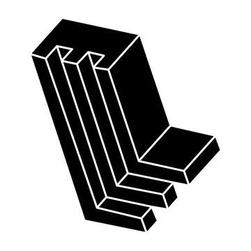 Geometry. Optical illusion shape. Impossible object. Optical art figure. Stock Illustration