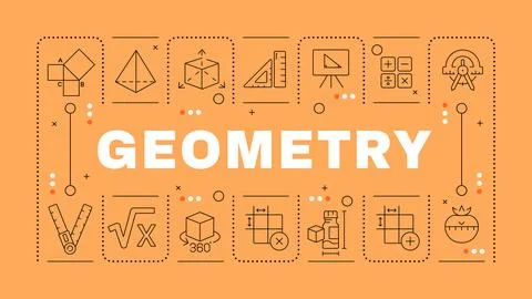 Geometry orange word concept 库存插图