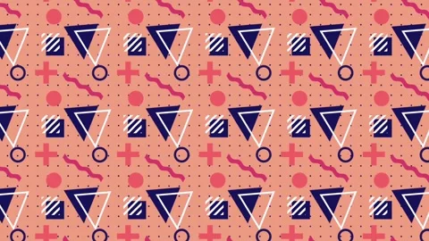 Geometry pattern background animation. Looping video Stock Footage 274325031