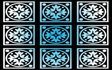 Geometry pattern or design isolated on white background drawn with black colo Stock Photos