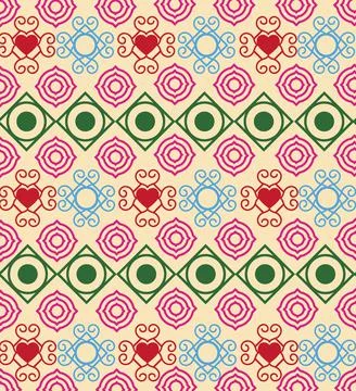 Geometry pattern with ornament textures ethnic background Illustrazione stock