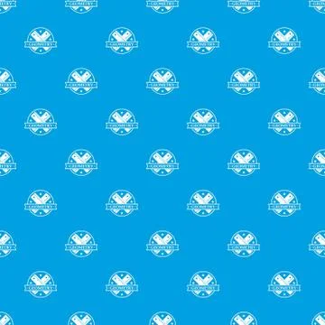 Geometry pattern vector seamless blue Illustrazione stock