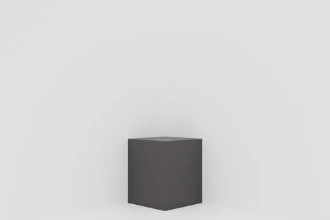 Geometry podium 3d render Stock Illustration