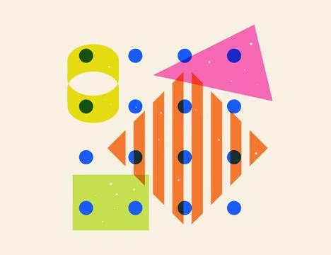 Geometry print collage. Abstract geometric shapes Stock Illustration
