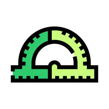 Geometry protractor measuring angle tool for education Illustrazione stock