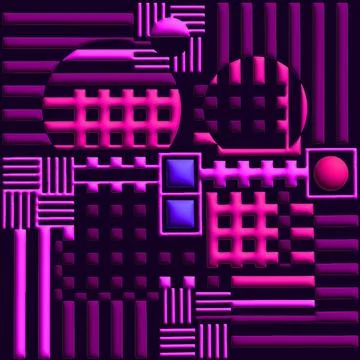 Geometry in purple tones. Stock Illustration