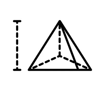 Geometry pyramid math Stock Illustration
