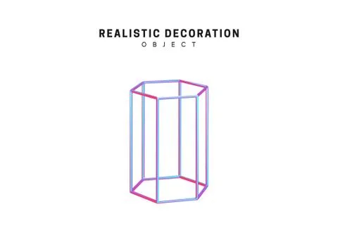 Geometry Realistic shape 3d objects with gradient holographic color of hologr Stock Illustration