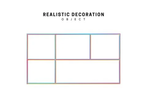 Geometry Realistic shape 3d objects with gradient holographic color of hologr Stock Illustration