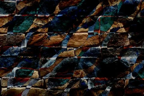 Geometry repeat pattern with texture background,colorful pattern work 스톡 일러스트