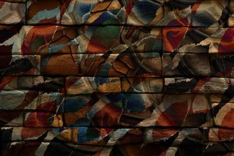 Geometry repeat pattern with texture background,colorful pattern work Stock Illustration