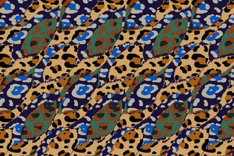 Geometry repeat pattern with texture background,colorful pattern work Stock Illustration